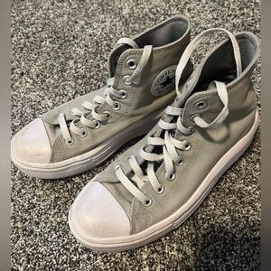 Gray platform converse